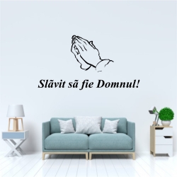 Sticker mare perete, Slavit sa fie Domnul!